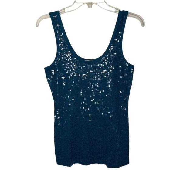 Express Tops - Express Sequin Tank Top